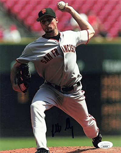 Jonathan Sanchez Aláírt 8x10 San Fransisco Giants (SZÖVETSÉG NN59838) - Dedikált MLB Fotók