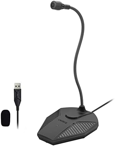 CMTECK Számítógépes USB-Mikrofon G009, zajszűrő Felvétel Asztali Mikrofon PC/Laptop Online Beszélgetésekhez, Otthon, Stúdióban,