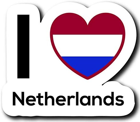 A szerelem Holland Zászló Matrica Haza Büszkeség, Utazás, Autó, Teherautó, Furgon Lökhárító Ablak Laptop Csésze Fal - Egy