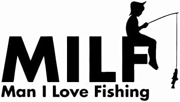 Milf Férfi, akit szeretek Horgászni Vicces Matrica Vinyl Matrica|Autók, Teherautók, Furgonok Falak Laptop| Fekete |7.5 x