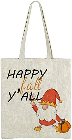Boldog Őszi ti Törpe Maple Leaf Őszi Hálaadás Ünnepi Táska Nők, Újrafelhasználható Táskák, Aranyos Tote Bags Esztétikai Vásárolni,