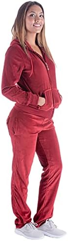 Velúr Női Melegítő Puha Bársony Hosszú Ujjú Sweatsuits Teljes Zip Kapucnis Pulcsit & Melegítő Pocket Kocogás Készlet