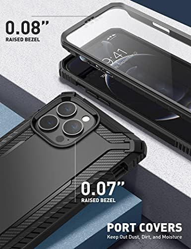 Clayco Xenon Védő tok iPhone 13 Pro Max 6.7 inch (2021 Kiadás), Beépített képernyővédő fólia, Teljes Test Masszív Kettős