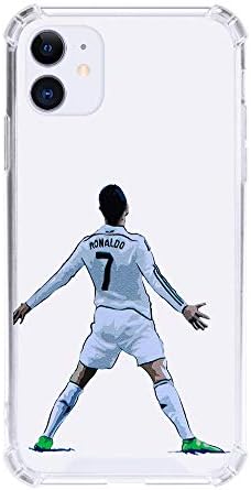 Ronaldo Foci Szupersztár Tiszta Telefon Esetében a Teljes Védő, Puha Markolat Hivatalos Nyomtatási Texturált Sokk Elnyelő