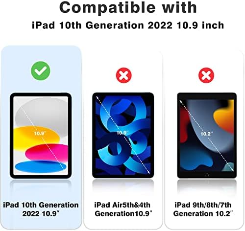 iPad 10 Generáció Esetben 2022, 10.9 Hüvelykes Ipad Esetében Egyértelmű, Átlátható Vissza Shell, Akril Ütésálló Kemény Védő