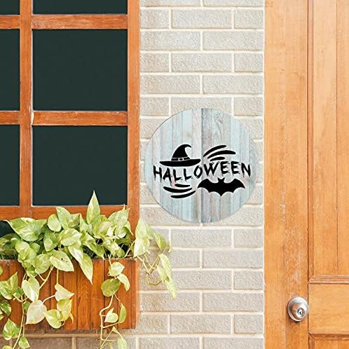 Halloween Vicces Adóazonosító Jel Halloween Parasztház Dekoráció Fém Tábla Évjárat Elegáns Fém Wall Art Dekor Fogas Hálaadás