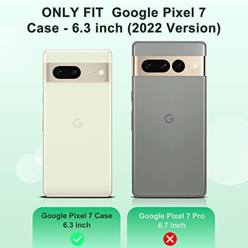 Hosgor Google Pixel 7 Telefon Esetében, [Katonai] 2 az 1-ben Design Puha TPU + Luxus PC Dual Layer Masszív, nagy teherbírású