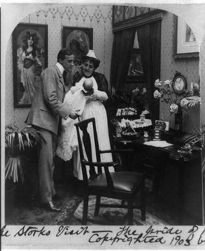 HistoricalFindings Fotó: A Gólya Látogatása,a Büszkeség, Az Első Született,a Család,a Háztartás,Baba,c1903
