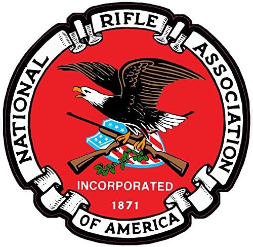 Ovális 2 National Rifle Association of America piros 4x4 cm Matrica, Matrica meghalni Vágott Vinyl Készült, a Szállított