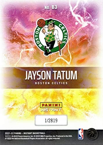 2021-22 Panini Azonnali Szakadár B3 Jayson Tatum Kosárlabda Kártya Celtics