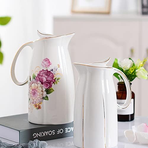 Teás Kanna Jeges Tea Dobó Kerámia Virág Teáskanna kávéfőző Víz Pot Porcelán Hideg víz üveg Légmentes Dobó