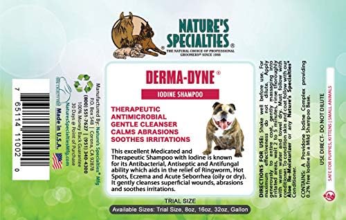 A természet Specialitásokat Derma-Dyne Anti-Mikrobiális Gyógyszeres Kutya Sampon Háziállat, Koncentrálni RTU:1, Made in USA,