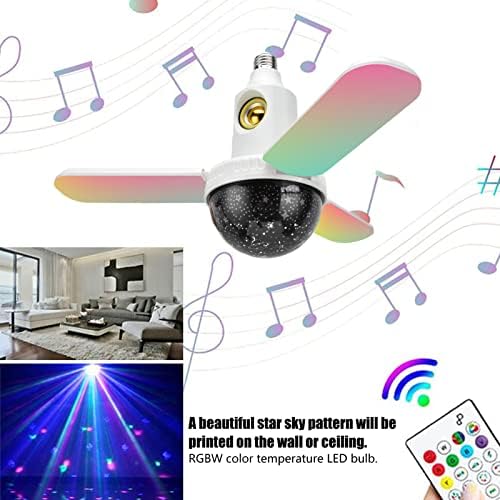 Led Távirányító Projektoros Lámpa Vezeték nélküli Zene Hangszóró Projektor Rgbw Színe Változó E27 Izzó Energiatakarékos 85v-265v