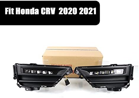 GEEGEETOP DRL LED Nappali menetjelző Fény Első Lökhárító Ködlámpa Csere Honda CRV CR-V 2020-2021