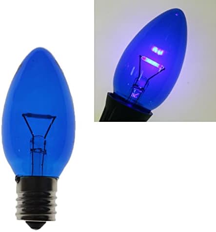 Lxcom Világítás C7 Kék LED Karácsonyi Csere Izzó 1W Vintage LED Végtelen Edison Izzók E12 Gyertyatartót Bázis Dekorációs