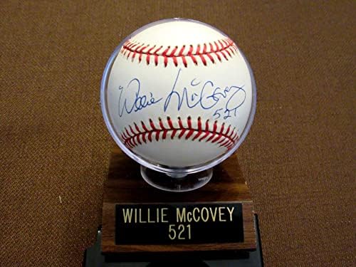 Willie Mccovey 521 Hr Sf Óriások Padres Hof Aláírt Auto Vtg Onl Baseball Szövetség Bázis - Dedikált Baseball