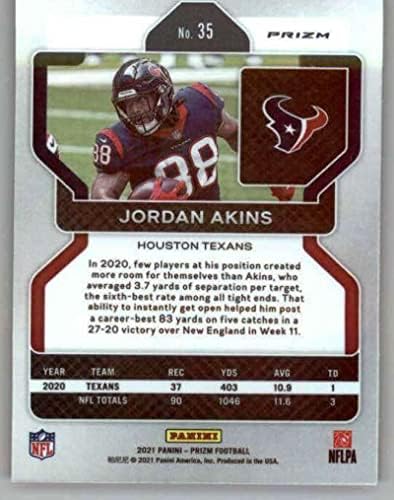 2021 Panini Prizm Prizm Narancs Lazer 35 Jordan Akins Houston Texans NFL Labdarúgó-Trading Card