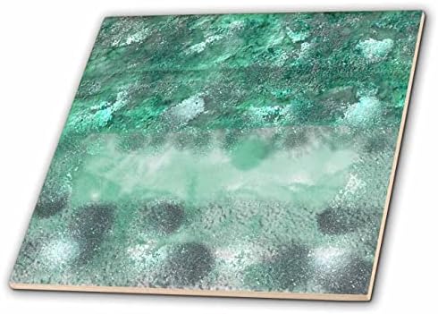 3dRose Kép a Modern Festészet Marbleized Zöld, Szürke - Csempe (ct-371340-3)