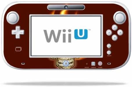 MightySkins Bőr Kompatibilis a Nintendo Wii U Gamepad Vezérlő wrap Matrica Bőr Égő Koponya