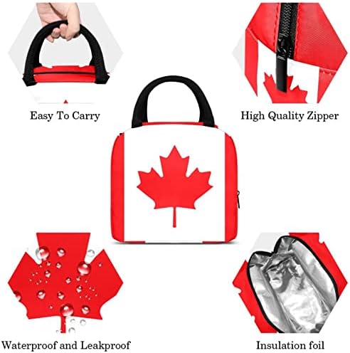 GUEROTKR Ebéd Bag Nők,uzsonnás Doboz, Férfi,Női uzsonnás Doboz,Kanadai zászló
