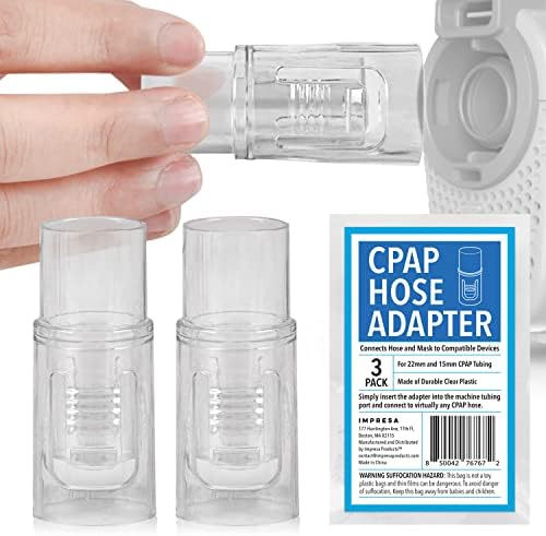 [3 Csomag] Impresa Tömlő Adapter ResMed AirMini CPAP Készülék Illeszkedik Szinte Bármilyen CPAP Maszk - Impresa Adapter AirMini