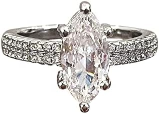 A nők Vintage Teljes Gyémánt Eljegyzési Gyűrű Esküvői Cirkon Gyűrű, Ékszerek, Ajándék Punk Gyűrűk