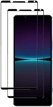 AISELAN a Sony Xperia 1 IV Teljes Lefedettség képernyővédő fólia, [2 Db], Fekete Selyem 9H Keménységű Edzett Üveg kijelző