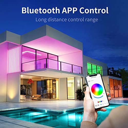 TJOY Bluetooth Izzó, Okos Izzók, Alkalmazás, Vezérlés, RGB színváltó Led Izzók Zene Szinkronizálása, Led Smart Light Bulb