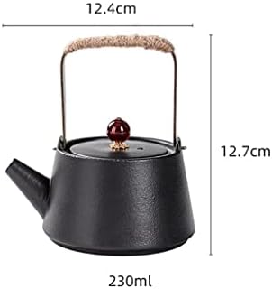 SDFGH Fekete kerámia emelő sugár teáskanna egyszerű achát teás készlet kreatív retro egyetlen pot kerámia kung-fu tea set
