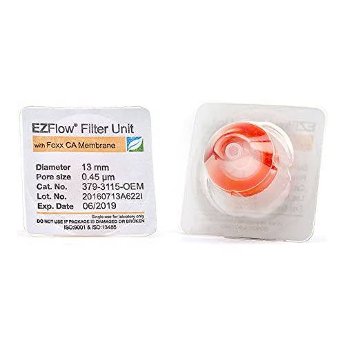 EZFlow Steril Cellulóz-Acetát (CA) Fecskendő Szűrők, 0.45 um Membrán a Felvilágosítást, vagy Prefiltration, 13mm, 100/PK