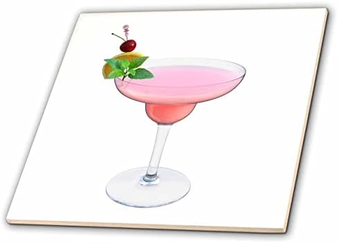 3dRose Boehm Grafika Italok - Rózsaszín Lady alkoholtartalmú ital - Csempe (ct_357645_1)