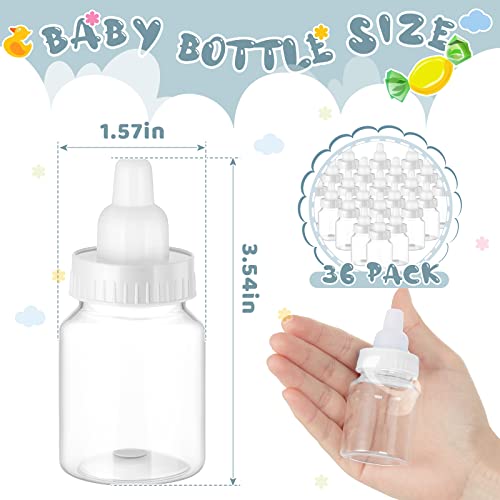 36 Db 3,5 Hüvelykes Baba Üveg Zuhany Szívességet Mini Műanyag Candy Üveg Átlátszó Műanyag cumisüveg Baby Shower Mini Baby