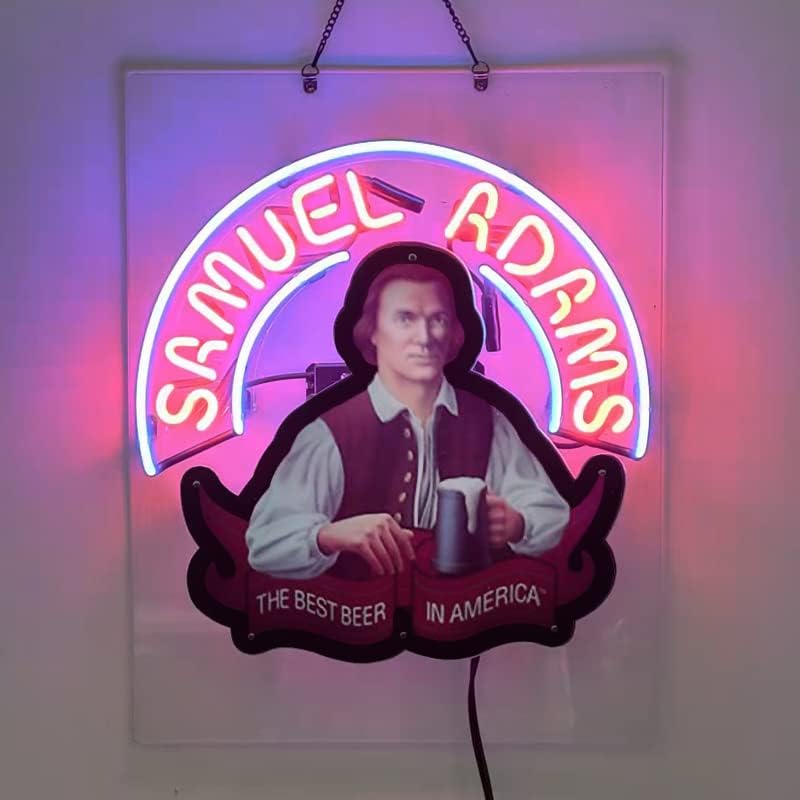 Samuel Adams Sört neonok Igazi Üveg Neon Bár a Jelek Otthon Sör, Bár, Pub, Party Bolt üzlet Barlang Rekreációs Terem Haza