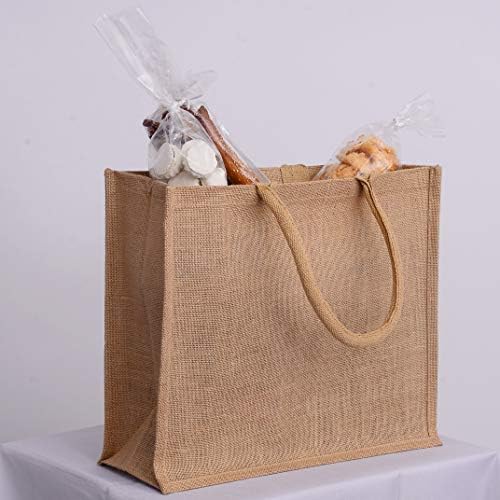 TBF, nagy teherbírású Újrafelhasználható Juta Zsákvászon Tote Bags Tömeges Vásárlás Élelmiszerbolt Esküvői Üdvözlő Ajándékot,