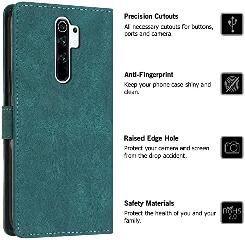 Védő Tok Kompatibilis a Xiaomi Redmi Megjegyzés 8 Pro Esetben,Pénztárca Esetben Vékony PU Bőr Telefon tok Folio Flip bőrtok-Kártya