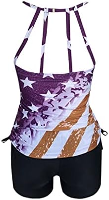 Fürdőruha Rövidnadrág, Női Hosszú sportnap Függetlenség Osztott Zászló Női Mocsári Úszni Fürdőruha Bikini Swimwears