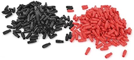 X-mosás ragályos 1000pcs Vörös, Fekete, Puha PVC 3.5-4mm2 Vezeték Terminális Vég Szigetelt Ujjú Caps(ÚJ LON0167 1000pcs Vörös,