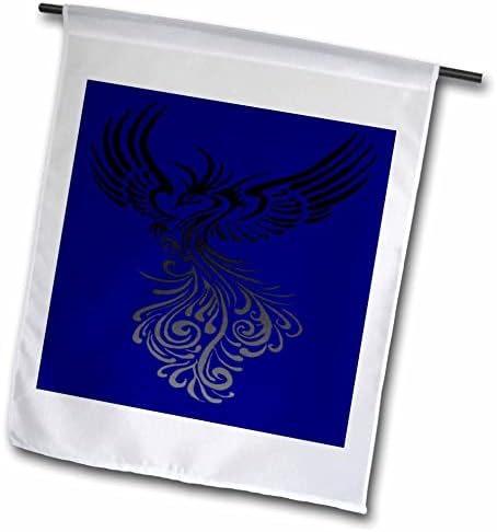 3dRose Hamvaiból Művészi Phoenix Fekete Szürke Ombre A Kék - Zászlók (fl_355292_2)