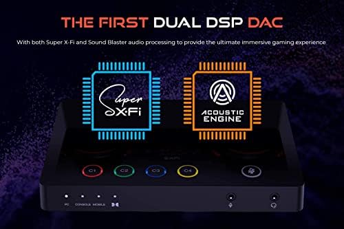 Creative Sound Blaster GC7 Játék Streaming DAC Amp ft Programozható Gombok, 7.1 Virtuális Surround Külső USB-s hangkártya