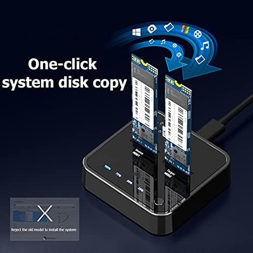 SXYLTNX USB 3.1 C Típusú M. 2 Dual-Öböl Külső Merevlemez Dokkoló Állomás Offline Klón M2-es SSD Támogatja a 2 tb-os HDD Tartót