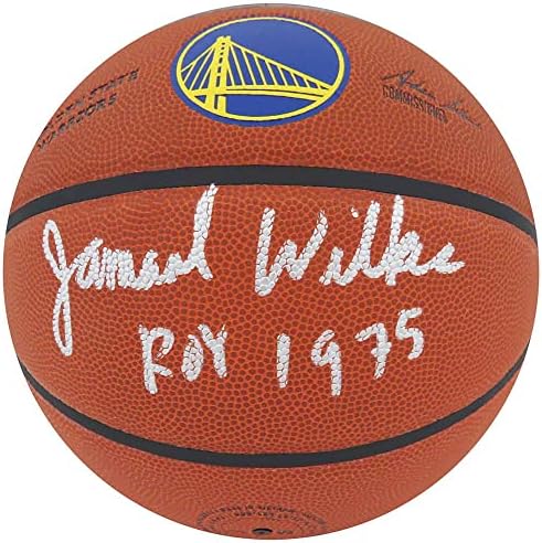 Jamaal Wilkes Aláírt Wilson Golden State Warriors Logó NBA Kosárlabda w/ROY 1975 - Dedikált Kosárlabda