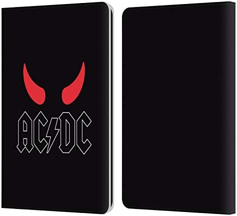 Fejét az Esetben Minták Hivatalosan Engedélyezett AC/DC ACDC Szarv Logó Bőr Könyv Tárca burkolata Kompatibilis Kindle Paperwhite