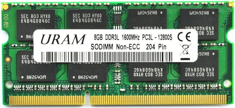 URAM DDR3 DDR3L 8GB(Egyszeri) 1600 mhz-es RAM (Kompatibilis 1333MHz, vagy 1066mhz memóriával) 2RX8 PC3L-12800S PC3 12800