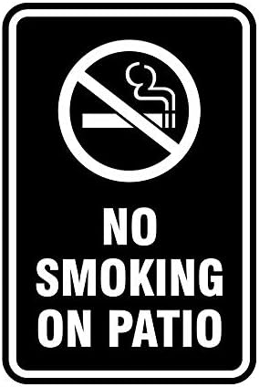 A jelek ByLITA Portré Körben tilos a Dohányzás a Teraszon Jel ragasztószalaggal, Tartók Bármilyen Felületen, időjárásálló,