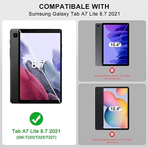 Supveco Samsung Galaxy Tab A7 Lite 8.7 Inch-Ügyben [SM-T220/ T225/ T227] 2021 Kiadás, Vékony, Kemény PC hátlap Galaxy Tablet