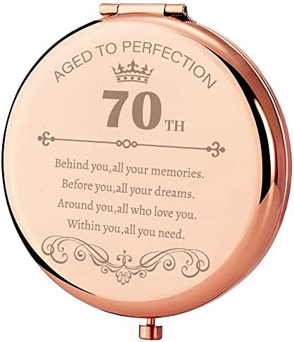 GAOLZIUY Születésnapja 70 Ajándékok Kompakt Tükör Nő, 70 Éves Ajándékok Hordozható Tükör, Ajándékok Idősebb a Gyermek, Évforduló,