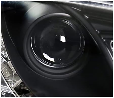 ZMAUTOPARTS LED Bar-Vetítő Fényszórók Lámpák Black w/6.25 Fehér DRL, Fény Kompatibilis a 2004-2009-es Mazda 3 Sedan 4Dr
