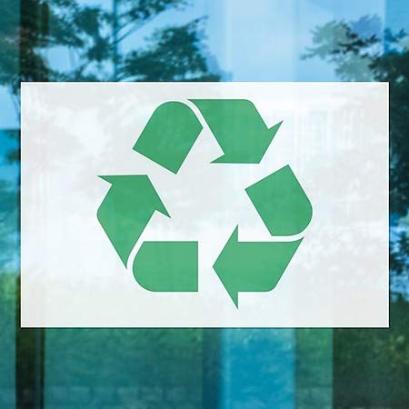 CGSignLab |Recycling Jel-Zöld Ablak Ragaszkodnak | 30x20