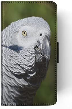 Afrikai Szürke Papagáj Madár FLIP Pénztárca Telefon burkolata Apple iPhone 7 | iPhone 8 | iPhone SE (2020) | iPhone SE (2022)