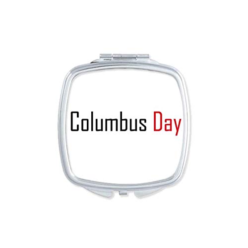 Ünneplik Kolumbusz Nap Áldás Fesztivál Tükör Hordozható Kompakt Zsebében Smink Kétoldalas Üveg